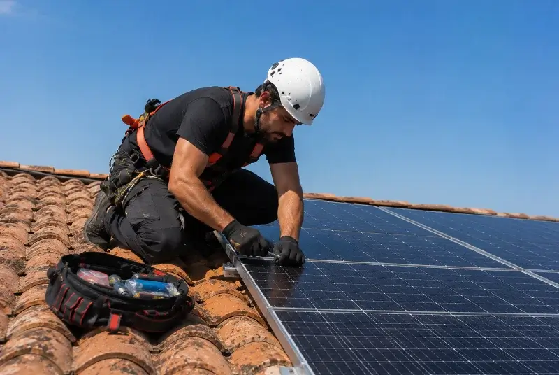 Maintenance et monitoring de panneaux solaires à Thénezay