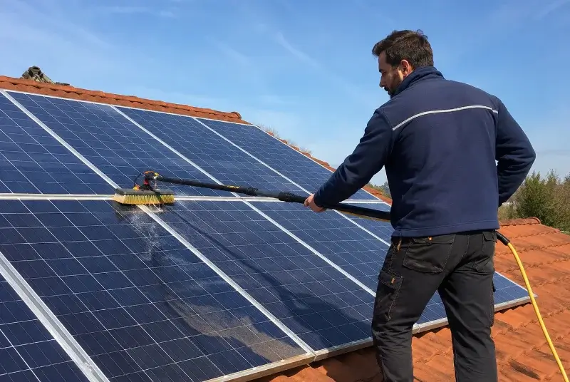 Nettoyage et entretien de panneaux solaires à Thénezay